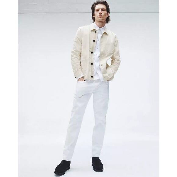 Rag & Bone Fit 2 Slim Jean White Mid Rise Size 31 - Picture 2 of 10